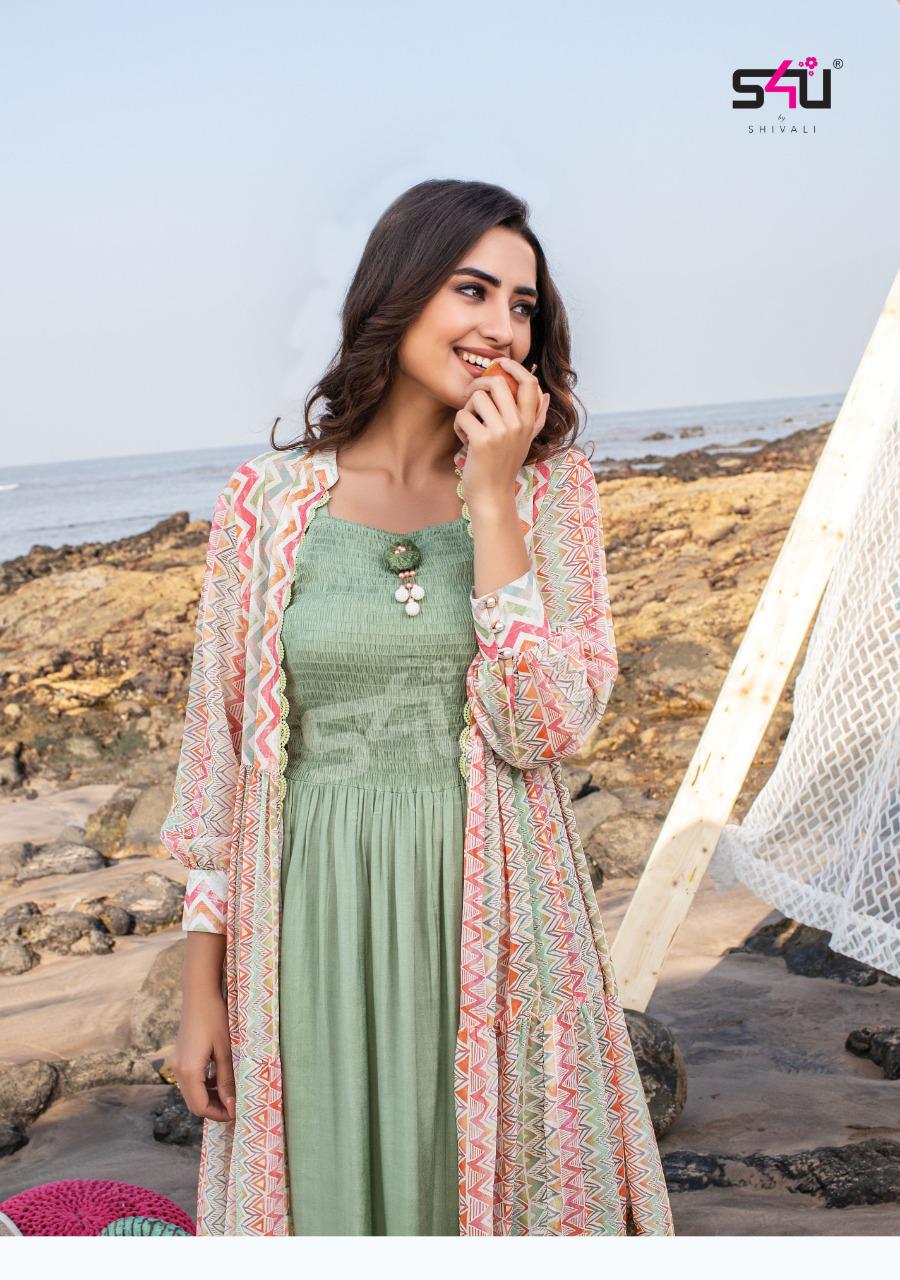 S4u Hello Jackets 6 New Stylish Fancy Party Wear Kurti Collection